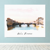 ** Brug Firenze Florence Italië AP12 Italiaanse Ca Canvas Afdruk (Insitu (Houten vloer))