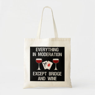 Brug - Funny Bridge Card Game and Wine Tote Bag