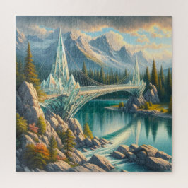 Brug gemaakt van kristal legpuzzel