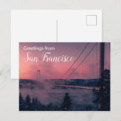 Brug Groeten uit San Francisco Briefkaart (Voorkant / Achterkant)