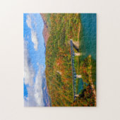 Brug herfstkleurig hout legpuzzel (Verticaal)