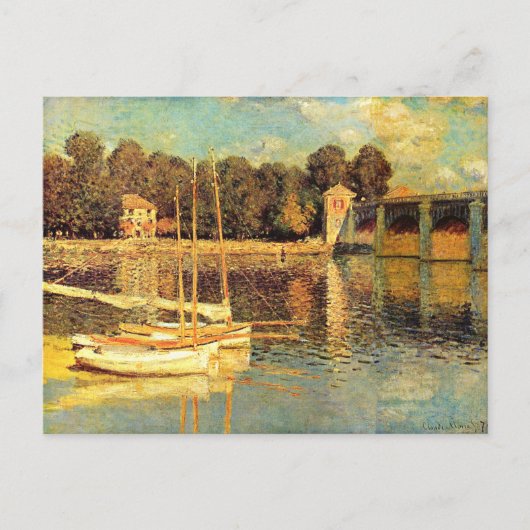 Brug in Argenteuil Claude Monet Briefkaart (Voorkant)