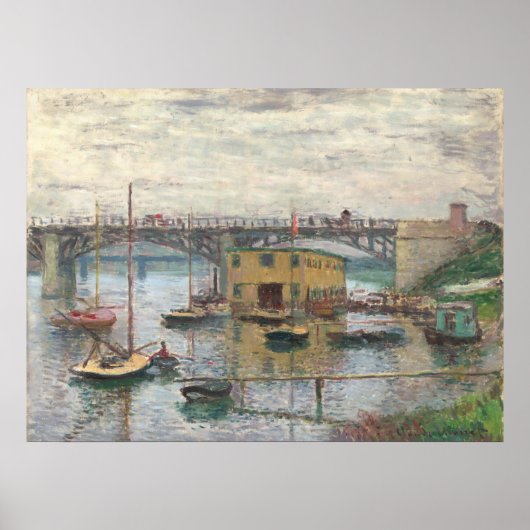 Brug in Argenteuil - Claude Monet Fine Art Poster (Voorkant)
