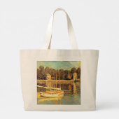 Brug in Argenteuil Claude Monet Grote Tote Bag (Achterkant)