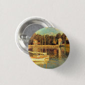 Brug in Argenteuil Claude Monet Ronde Button 3,2 Cm (Voorkant /achterkant)