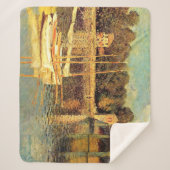 Brug in Argenteuil Claude Monet Sherpa Deken (Voorkant)