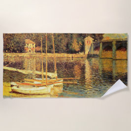 Brug in Argenteuil Claude Monet Strandlaken