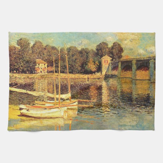 Brug in Argenteuil Claude Monet Theedoek (Horizontaal)