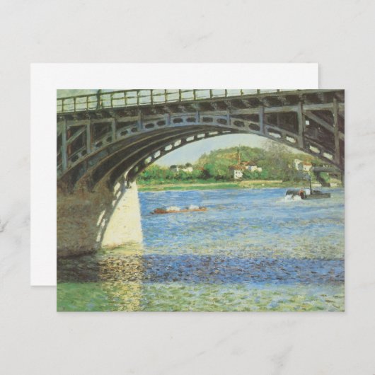 Brug in Argenteuil door Gustave Caillebotte (Voorkant / Achterkant)