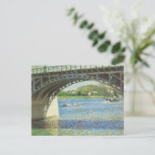 Brug in Argenteuil door Gustave Caillebotte Briefkaart (Staand voorkant)