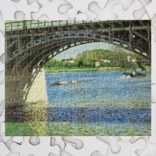 Brug in Argenteuil door Gustave Caillebotte Legpuzzel