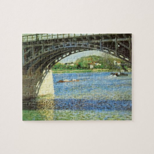 Brug in Argenteuil door Gustave Caillebotte Legpuzzel (Horizontaal)