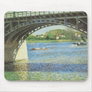 Brug in Argenteuil door Gustave Caillebotte Muismat