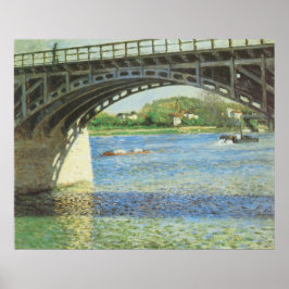 Brug in Argenteuil door Gustave Caillebotte Poster