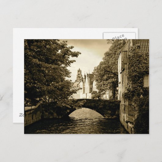 Brug in Brugge Briefkaart (Voorkant / Achterkant)