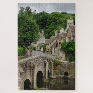 Brug in Costwolds stad Castle Combe Legpuzzel
