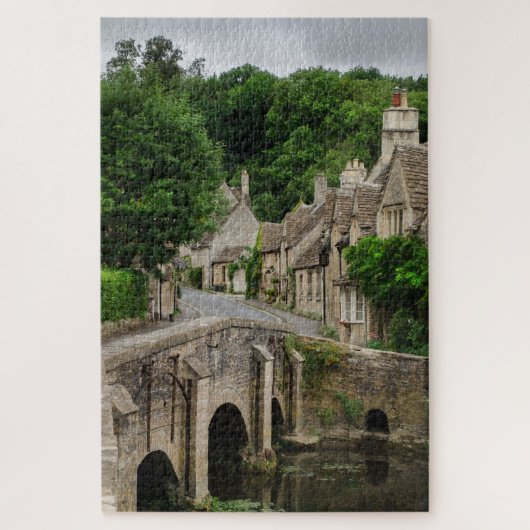 Brug in Costwolds stad Castle Combe Legpuzzel (Verticaal)