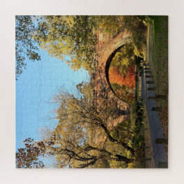 Brug in de herfst puzzel legpuzzel