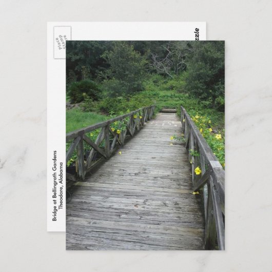 Brug in de tuinen van Bellingrath Briefkaart (Voorkant / Achterkant)