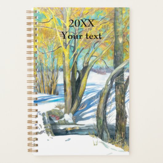 brug in de Waterverf van de winter Planner (Voorkant)