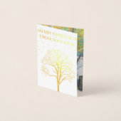 brug in de winter Aquarel schilderij Folie Kaarten (Voorkant)