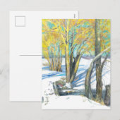 brug in de winter feestdagenkaart (Voorkant / Achterkant)