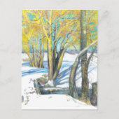 brug in de winter feestdagenkaart (Voorkant)