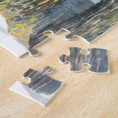 brug in de winter legpuzzel (Zijkant)