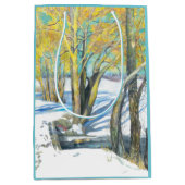 brug in de winter medium cadeauzakje (Voorkant)