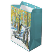 brug in de winter medium cadeauzakje (Achterkant Gekanteld)