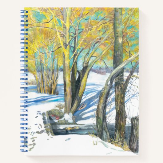 brug in de winter notitieboek (Voorkant)
