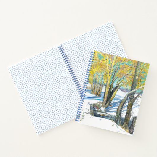 brug in de winter notitieboek (Binnen)