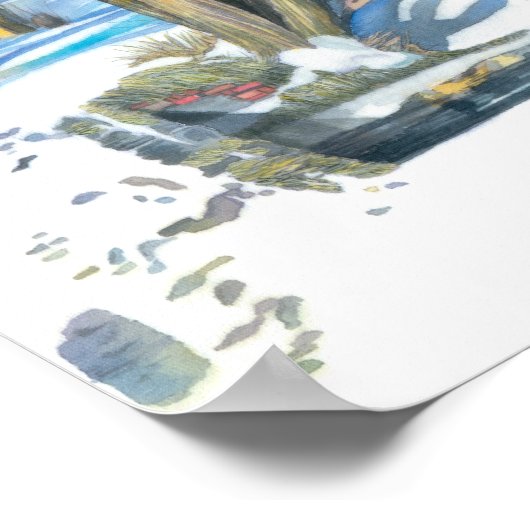 brug in de winter poster (Hoek)