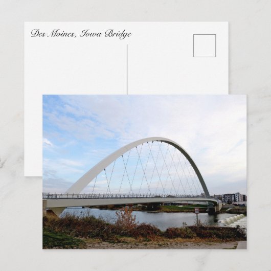Brug in Des Moines Iowa Briefkaart (Voorkant / Achterkant)