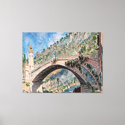 Brug in Dolceacqua Canvas Afdruk (Voorkant)