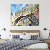 Brug in Dolceacqua Canvas Afdruk (Insitu (Slaapkamer))