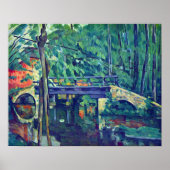 Brug in het bos door Paul Cezanne Poster (Voorkant)