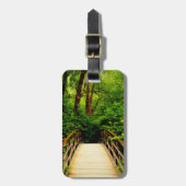 Brug in het bos, Pacific Northwest Bagagelabel (Voorkant verticaal)