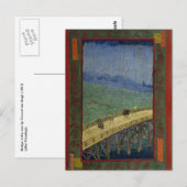 Brug in het Briefkaart Rain (Voorkant / Achterkant)