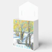 brug in het winterschilderij Watercol Bedankdoosjes (Geopend)