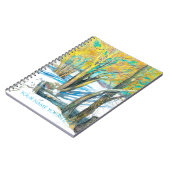 brug in het winterschilderij Watercol Notitieboek (Linkerzijde)