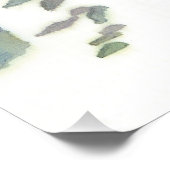 Brug in het winterschilderij Waterverf Foto Afdruk (Hoek)