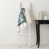 Brug in het winterschilderij Waterverf Sherpa Deken (In situ)