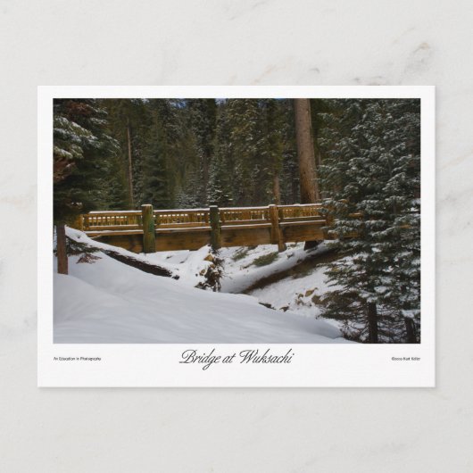 Brug in het Wuksachi-Briefkaart Briefkaart (Voorkant)