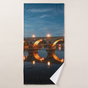 Brug in Koblenz Duitsland Badhanddoek