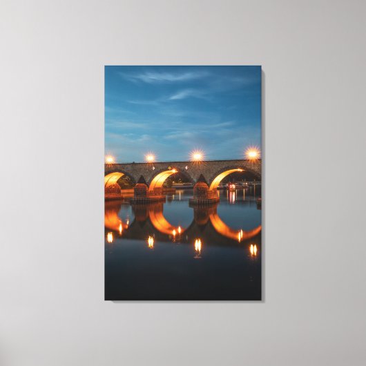 Brug in Koblenz Duitsland Canvas Afdruk (Voorkant)