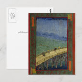 Brug in Rain na Hiroshige door Vincent Van Gogh Briefkaart (Voorkant / Achterkant)