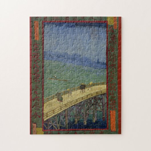 Brug in Rain na Hiroshige door Vincent Van Gogh Legpuzzel (Verticaal)