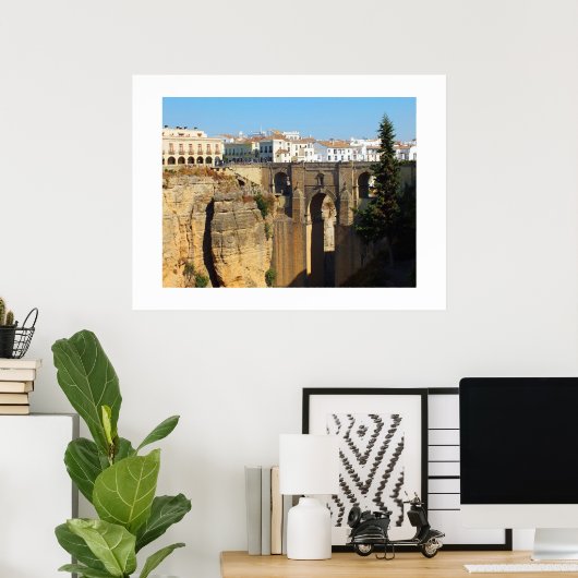 Brug in Ronda in Spanje Poster (Thuiskantoor)