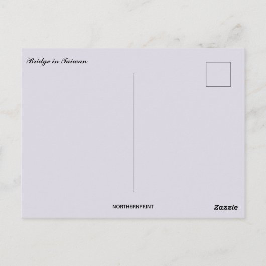 Brug in Taiwan Briefkaart (Achterkant)